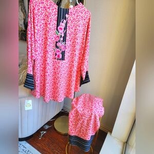 Beautiful linen suit with embroidery. New